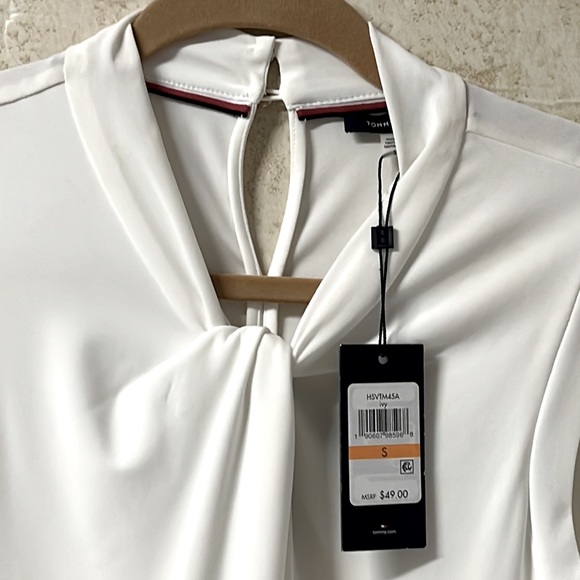 TOMMY HILFIGER KNOT - NECK TOP BRAND NEW - NWT - Picture 4 of 8